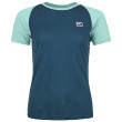 Camiseta de mujer Ortovox 120 Tec Fast Mountain Ts W azul/ azul claro Petrol Blue