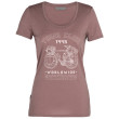 Camiseta de mujer Icebreaker TechLite SS Scoop TourClub1995 rosa Suede