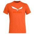 Camiseta de hombre Salewa Solidlogo Dri-Rel M S/S Tee rojo/naranja RedOrangeMelange