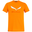 Camiseta de hombre Salewa Solidlogo Dri-Rel M S/S Tee naranja GloryMelange