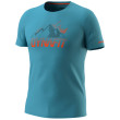 Camiseta funcional de hombre Dynafit Transalper Graphic S/S Tee M azul/gris oscuro storm blue/4490