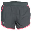 Pantalones cortos de mujer Under Armour Fly By 2.0 Short gris Pitch Gray / Cerise / Reflective