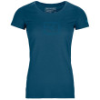 Camiseta funcional de mujer Ortovox W's 150 Cool Leaves TS azul Petrol Blue