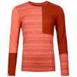 Camiseta funcional de mujer Ortovox W's 185 Rock'N'Wool Long Sleeve naranja Coral