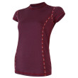 Camiseta funcional de mujer Sensor Merino Air kr.rukáv violeta DarkBurgundy