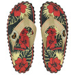 Chanclas de mujer Gumbies Islander Denim Hibiscus azul/rojo