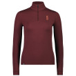 Camiseta funcional de mujer Mons Royale Cascade Merino Flex 200 1/4 Zip marrón Dark Chocolate