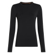 Camiseta de mujer Icebreaker W Mer Core Heavyweight LS Crewe negro Black