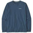 Camiseta de hombre Patagonia P-6 Logo Responsibili Tee LS azul Utility Blue