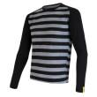 Camiseta funcional de hombre Sensor Merino Wool Active dl.r. negro/gris BlackStripes