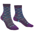 Calcetines de mujer Bridgedale Hike LW MP 3/4 Crew Women's violeta Purple/Aqua