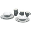 Vajilla Bo-Camp Tableware Two tone - 16ks gris Grey