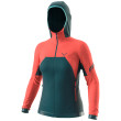 Chaqueta de mujer Dynafit Tour Wool Thermal W Hoody verde/naranja hot coral/3010