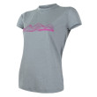 Camiseta funcional de mujer Sensor Merino Active PT Mountains gris LightGrey