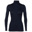 Camiseta de mujer Icebreaker W's 200 Oasis LS Half Zip azul oscuro MidnightNavy