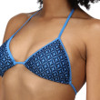 Bañador de mujer Regatta Aceana String Top azul Navy Tile