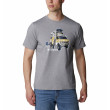 Camiseta de hombre Columbia Men'S Sun Trek Short Sleeve Graphic Tee gris City Grey Heather, H2O Fanatic Graphic