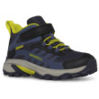 Calzado para niños Merrell Moab Speed 2 Mid A/C Wtpf azul/amarillo navy/hi viz