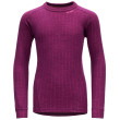 Camiseta funcional para niños Devold Duo Active Junior Shirt rosa plum