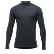 Camiseta de hombre Devold Hiking Half Zip Neck negro Black