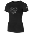 Camiseta de mujer Zulu Merino 160 Short Heart negro black