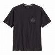 Camiseta de hombre Patagonia M's Chouinard Crest Pocket Responsibili-Tee negro Ink Black