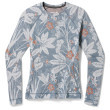 Camiseta funcional de mujer Smartwool W Classic Thermal Merino BL Crew Boxed azul claro Winter Sky Floral