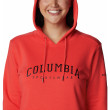 Sudadera de mujer Columbia Logo Hoodie rojo Red Hibiscus