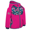 Chaqueta softshell para niños Unuo fleece vzor rosa