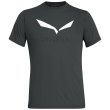 Camiseta de hombre Salewa Solidlogo Dri-Rel M S/S Tee gris/blanco bungee cord melange