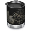 Taza térmica Klean Kanteen Camp Mug 12oz - 355 ml negro/blanco Matte Black w/Mountain Graphic