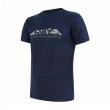 Camiseta funcional de hombre Sensor Merino Active Pt Mountains azul Deep Blue