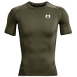 Camiseta funcional de hombre Under Armour HG Armour Comp SS verde oscuro MarineODGreen/White