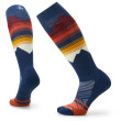 Calcetines de esquí Smartwool W Ski Targeted Cushion Pattern OTC azul/naranja alpine blue