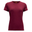 Camiseta funcional de mujer Devold Eika Woman Tee burdeos Beetroot