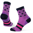 Calcetines Warg Happy Merino W Stripes and Dots violeta Purple