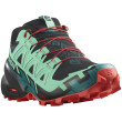 Zapatillas de carrera para mujer Salomon Speedcross 6 negro/verde Black / Biscay Green / Fiery Red