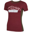 Camiseta de mujer Zulu Merino Mountains 160 Short Block rojo Wine