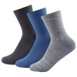 Calcetines Devold Daily Light Sock 3PK negro/azul IndigoMix