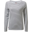 Camiseta de mujer Craghoppers NL Erin LS Top blanco/gris BlueNavy Str