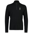 Camiseta funcional de hombre Mons Royale Cascade Merino Flex 200 1/4 Zip negro Black