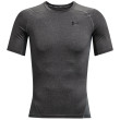 Camiseta funcional de hombre Under Armour HG Armour Comp SS gris oscuro CarbonHeather/Black