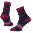 Calcetines Warg Happy Merino W Stripes and Dots azul/rojo Navy/Wine