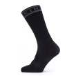 Calcetines impermeables SealSkinz Waterproof Warm Weather Mid Length with Hydrostop negro/gris Black/Grey