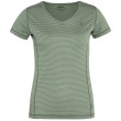 Camiseta funcional de mujer Fjällräven Abisko Cool T-Shirt W verde/blanco Patina_Green