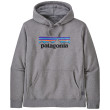 Sudadera Patagonia P-6 Logo Uprisal Hoody gris Gravel Heather