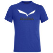 Camiseta de hombre Salewa Solidlogo Dri-Rel M S/S Tee azul/ azul claro Electric Melange