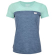 Camiseta funcional de mujer Ortovox 150 Cool Logo Ts W azul ice waterfall