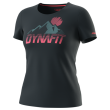 Camiseta funcional de mujer Dynafit Transalper Graphic S/S Tee W azul/rosa blueberry/6080