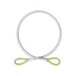 Eslinga de anclaje Singing Rock Steel Lanyard "I" 100 cm plata/amarillo